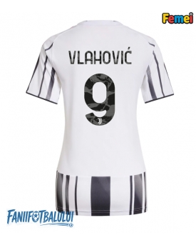 Juventus Dusan Vlahovic #9 Tricou Fotbal Replică 2025-26 Femei Acasa